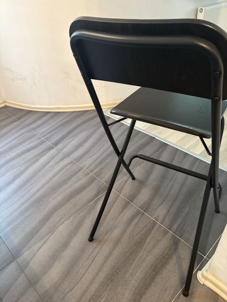 Krzesło wysokie barowe hoker ikea czarne rozkładane