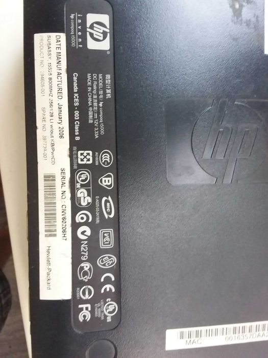 Портативный компьютер клиент HP compac I5000