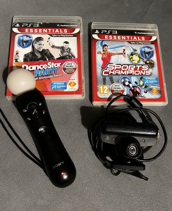 Zestaw PlayStation Move PS Move Kontroler + Kamerka i 2 gry