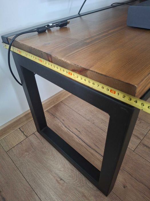 Stolik kawowy + szafka RTV loft - drewno i metal