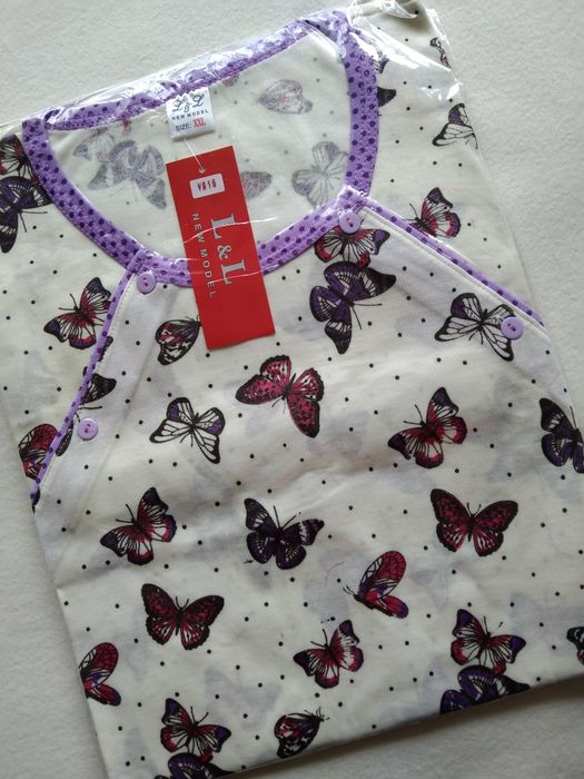 XXL 44 Koszula poporodowa ciążowa pizama nocna do karmienia rozpinana