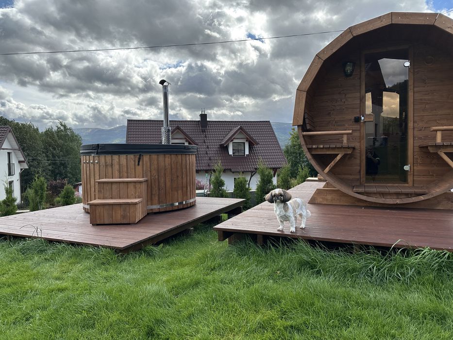 Domki Apartamenty z panoramicznym widokiem na góry Sauna Jacuzzi Balia