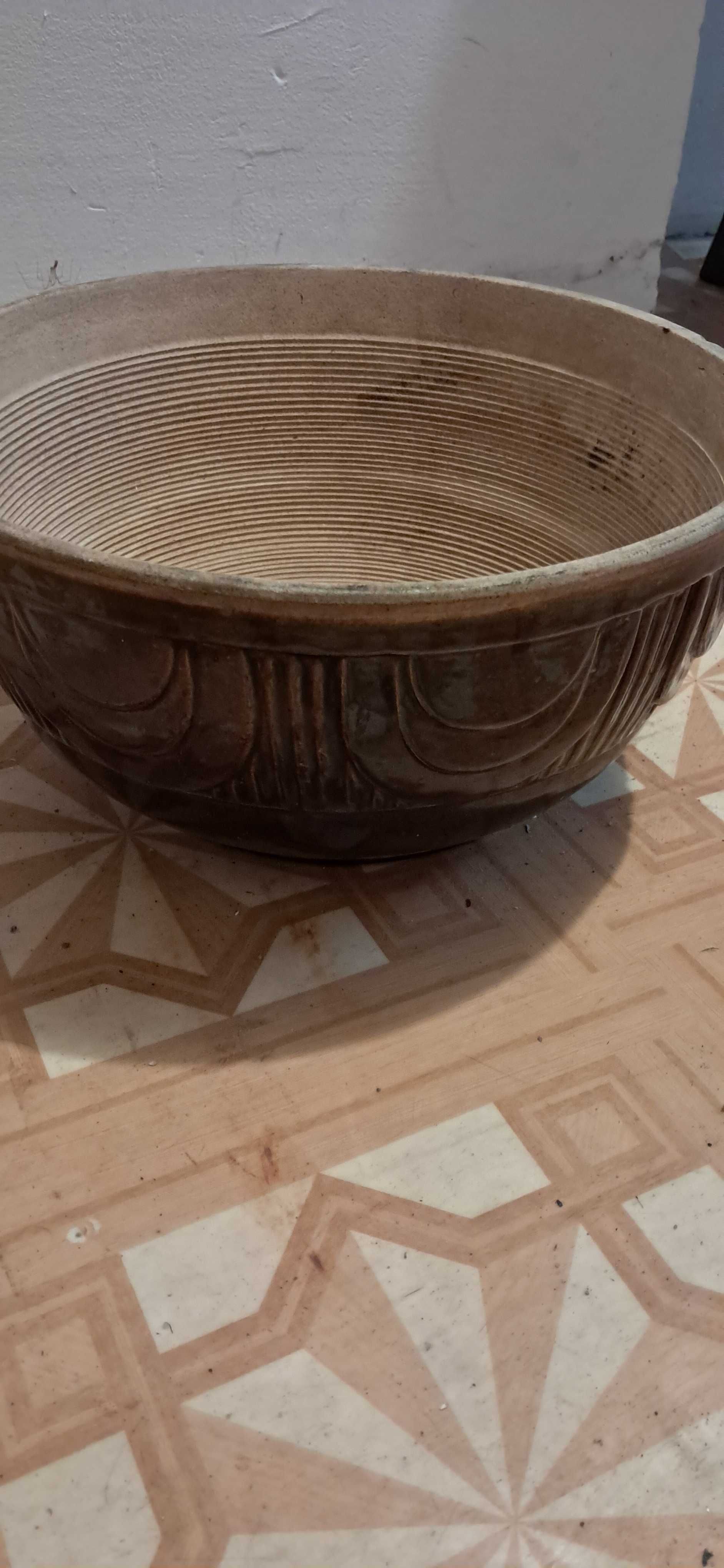 Makutra ceramiczna kamionkowa BOCHNIA 5 litrów FNK Duża miska misa PRL