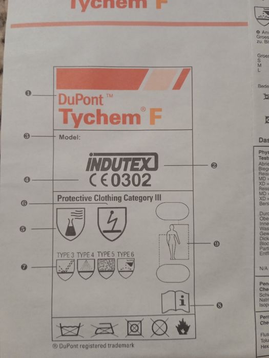 BHP Du Pont Kombinezon Specjalny Tychem F