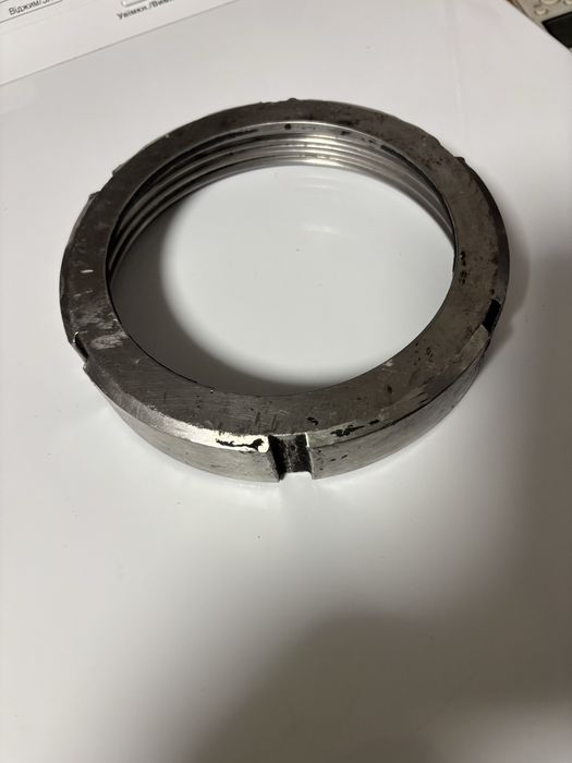 Гайка шлицевая нержавейка для муфты