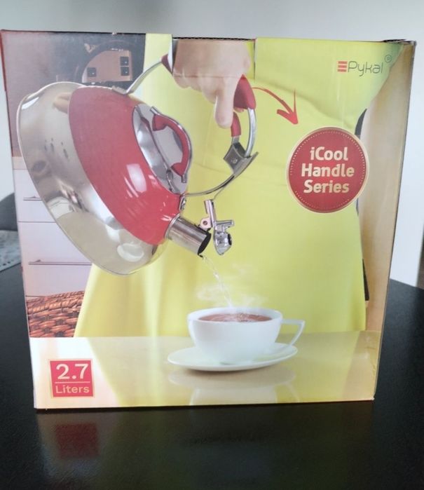 Pykal Czajnik z gwizdkiem do herbaty na kuchenkę 2.7 L nowy okazja