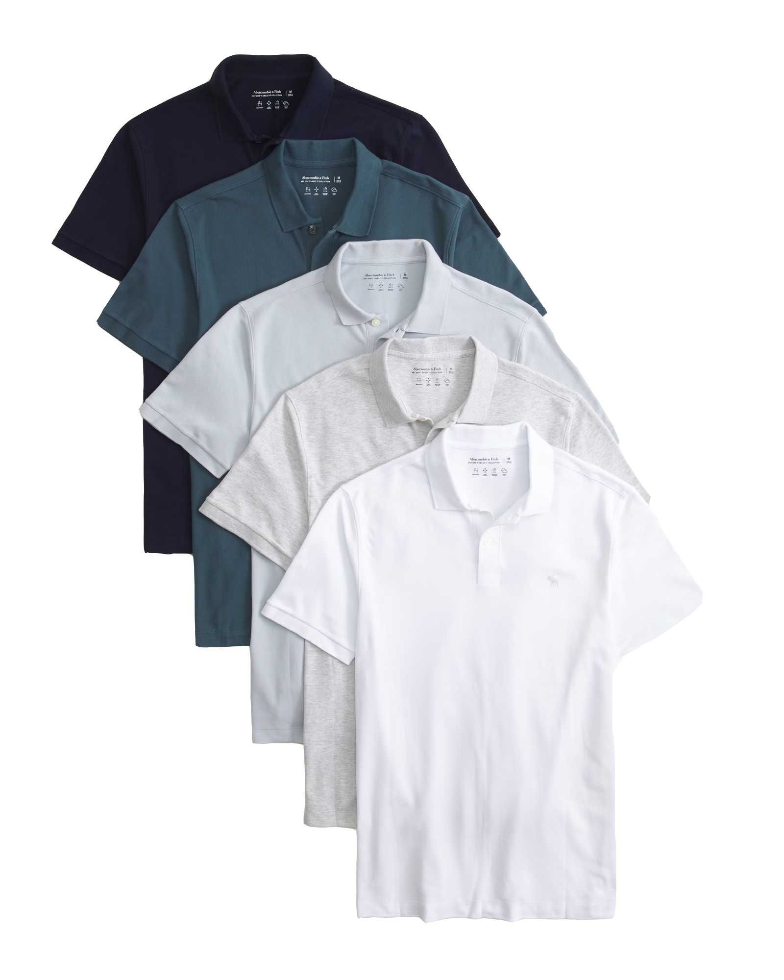 Koszulki męskie polo 5-PAK zestaw koszulek Abercrombie & Fitch XXL