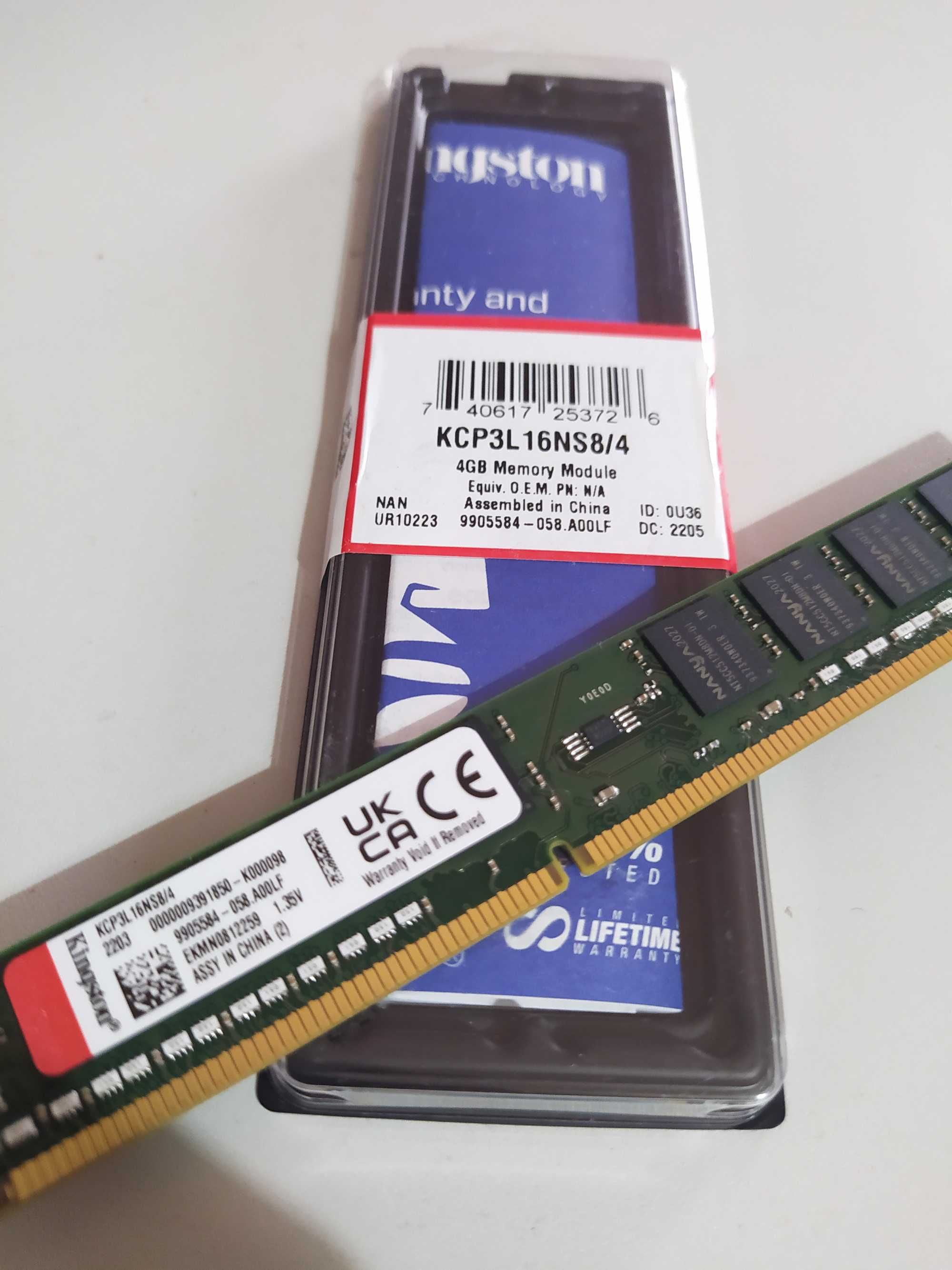 Memória DIM Kingston 4GB