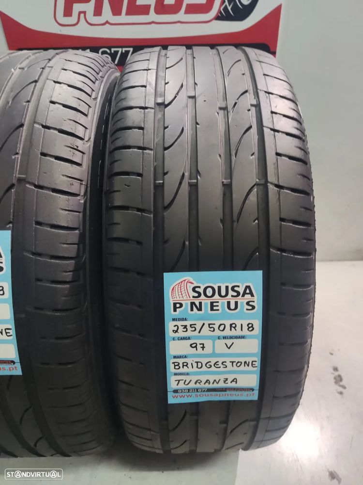 2 pneus semi novos bridgestone 235-50r18 oferta dos portes