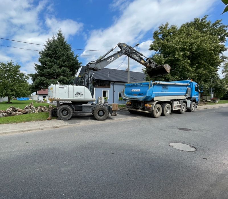 Transport materiałów sypkich - usługi koparką