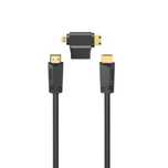 Kabel Hdmi 1,5M + Adapter Mini/Micro Hdmi