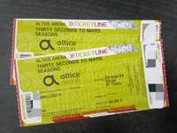 2 bilhetes Concerto Thirty Seconds To Mars