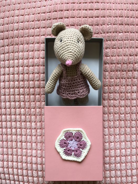 Myszka nie maileg amigurumi szydełko handmade