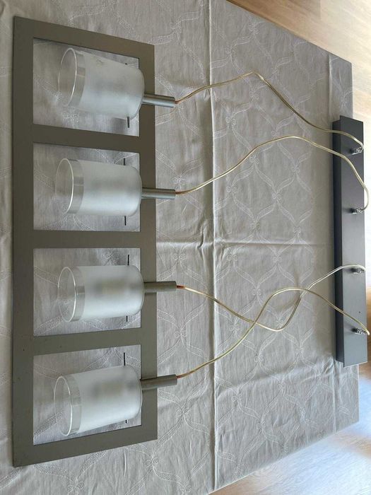 Candeeiros em axo inox e apliques de parede