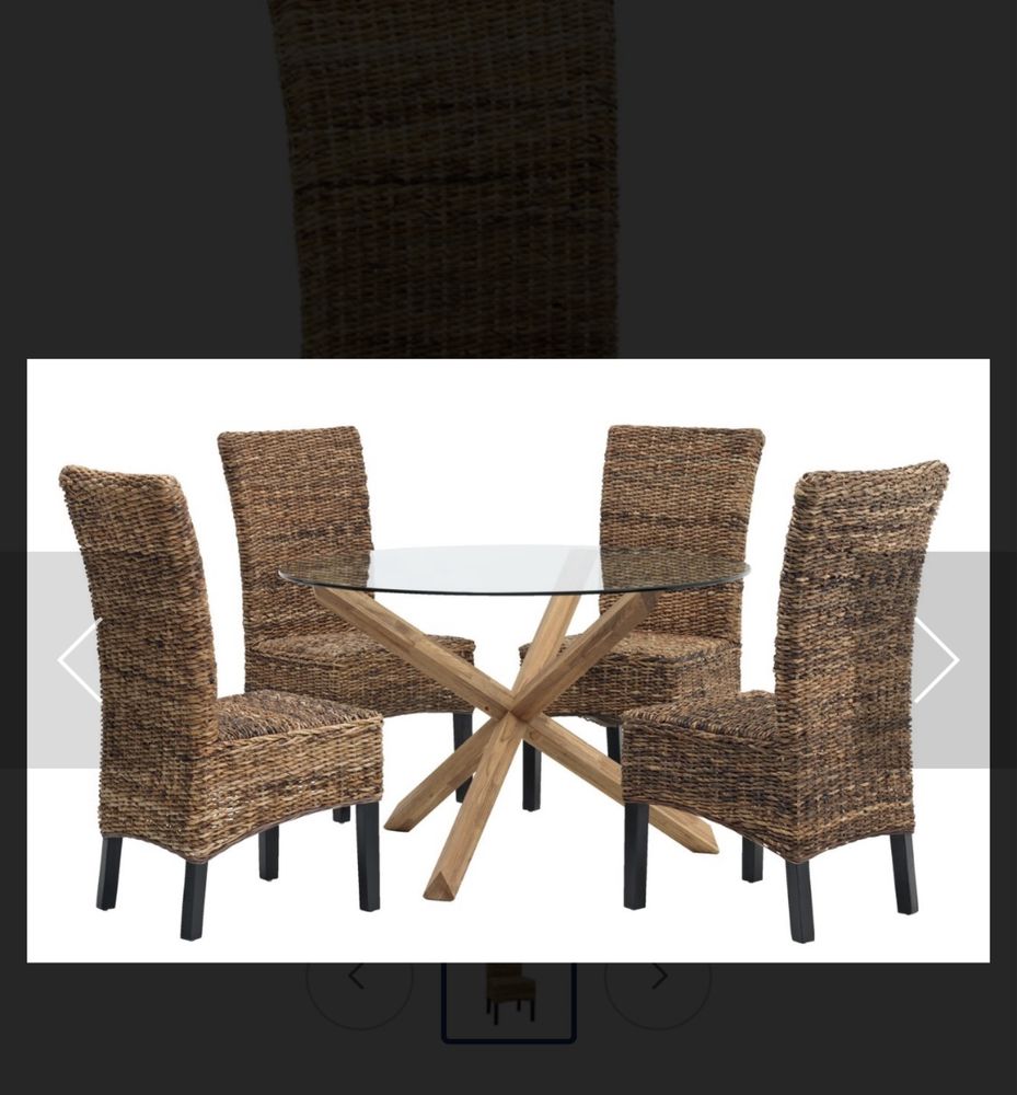 Krzesła bambusowe, komplet 4szt