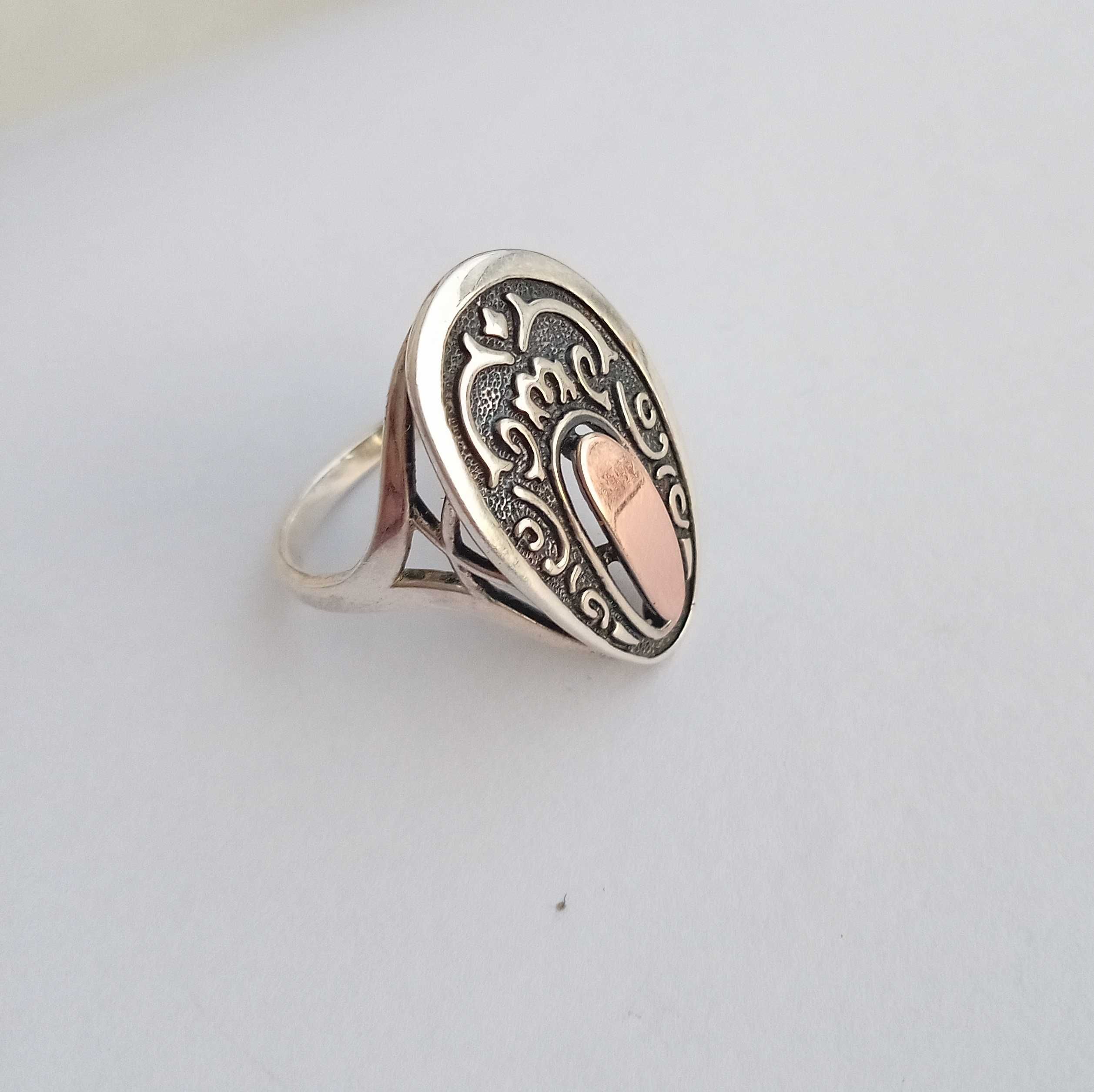 Кольцо перстень срібло 925 проба золота накладка Вінтаж