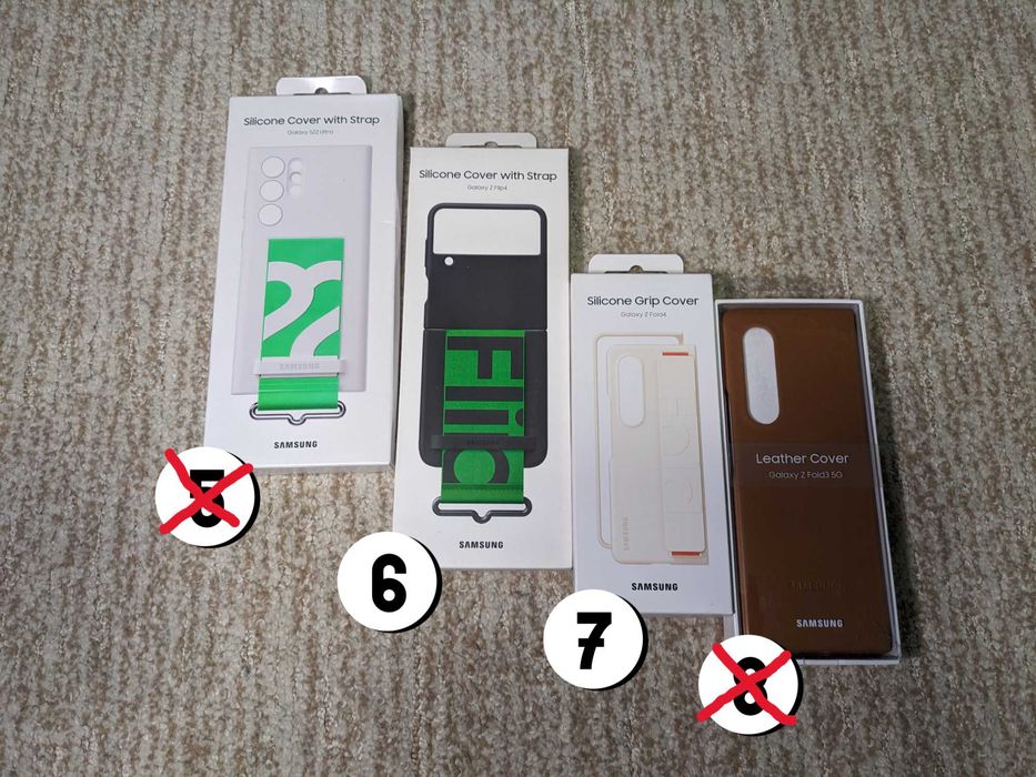 Оригинальные чехлы для Samsung S22, S22+, S22 Ultra, Z Flip 4, Fold 4