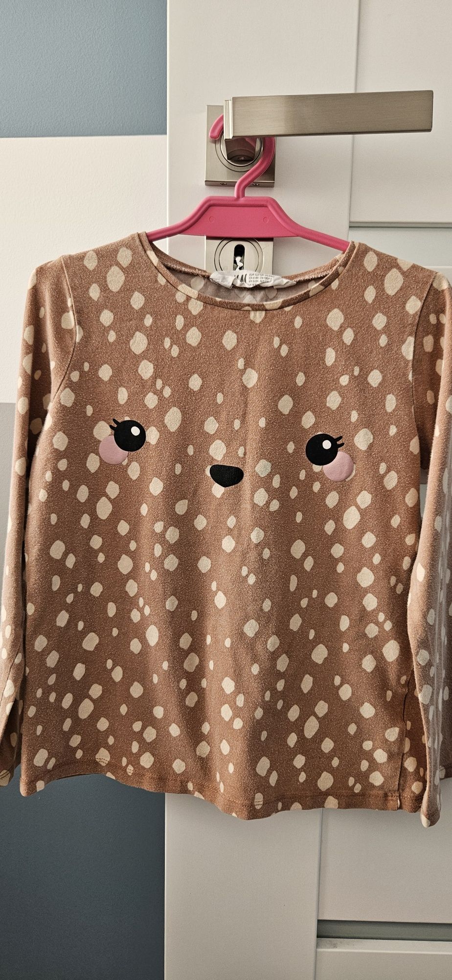 H&M bluzka z długim rękawem r. 122/128 syrenka łatki