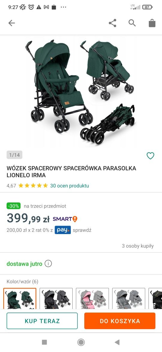 Lionelo Irma spacerówka