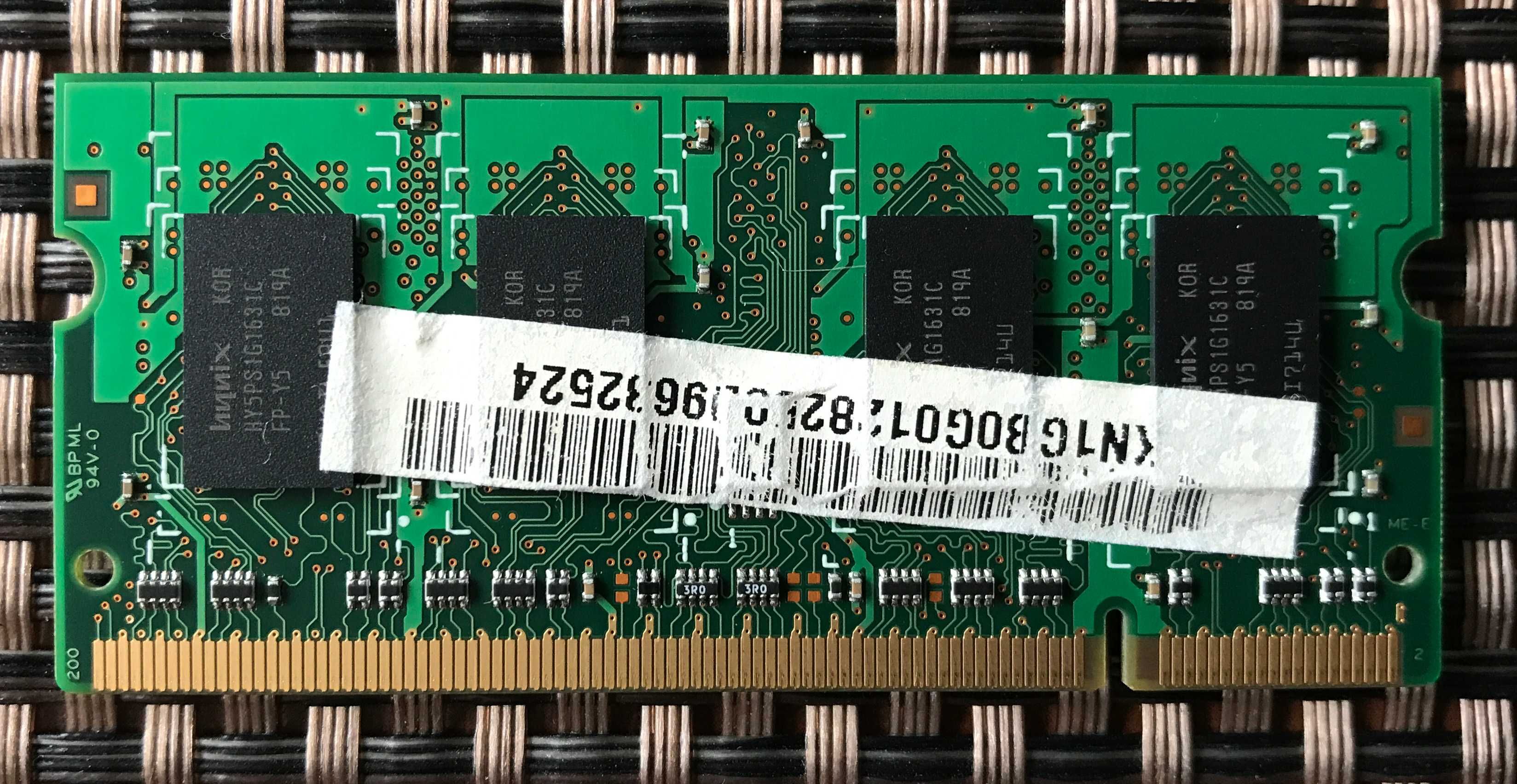 Память для ноутбука, Hynix DDR 2 5300S 667MHz 1Gb