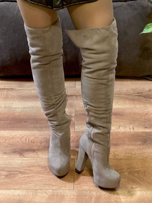 Ботфорти бежеві 37 (24 см)