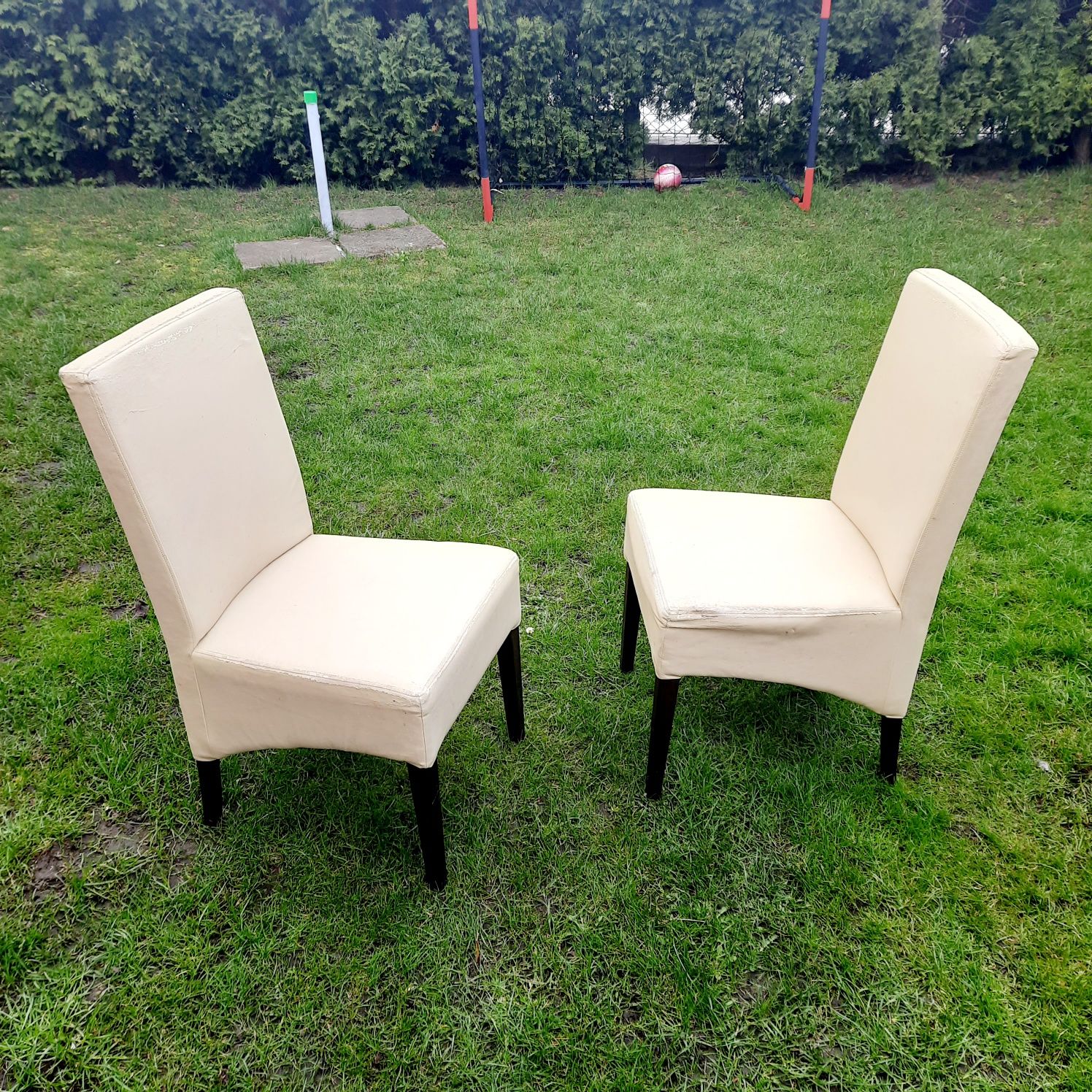 Krzesła ecru  Eco skóra