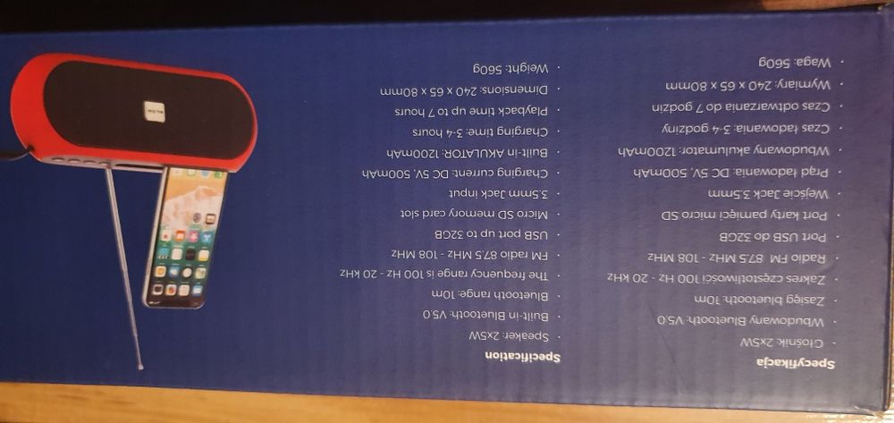 Nowy bezprzewodowy głośnik bluetooth BT 430
