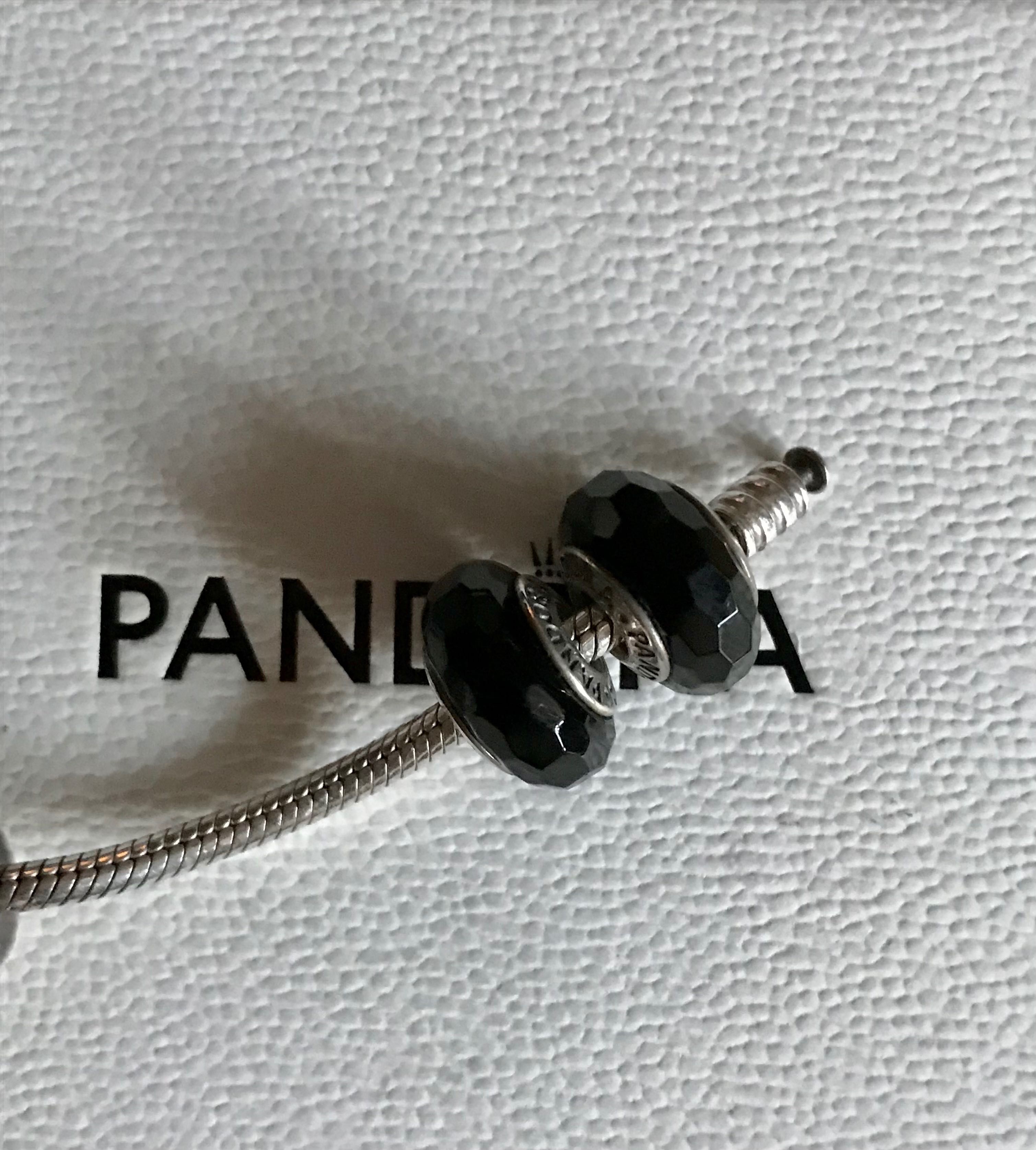 Pandora Charms Murano Czarna fasetka 791069 Unikat