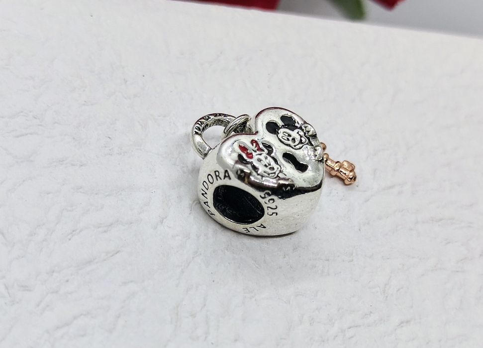 Charm's Disney kłódka myszki Miki i Minnie S925 ALE