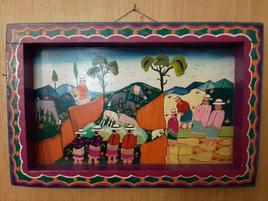 Quadro Arte Popular do Equador Tigua CAYO