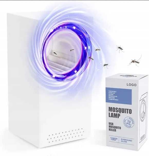 Lampa Owadobójcza UV na Komary USB Kolor Biały