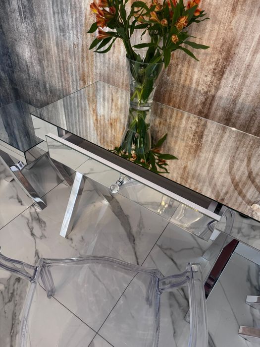 Zestaw mebli lustrzanych AS HOME seria HARLEM 2 x stolik, tolaetka X