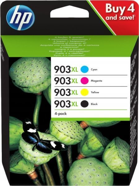 tusz hp 903xl 3hz51ae zestaw wydajność 825 stron pojemność 21,5 ml