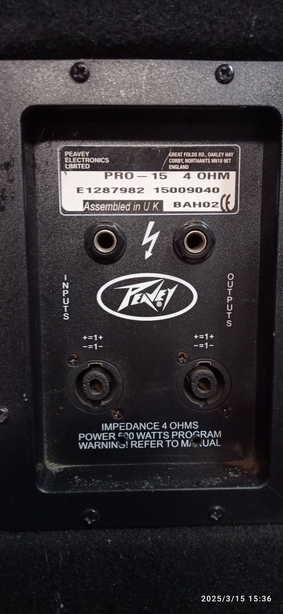 Kolumny Peavey PRO 15 500w 2szt