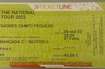 Bilhete The National