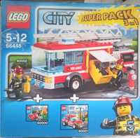 Конструктор LEGO 66448 (3 в 1), 329 деталей, пожежна машина+мото+авто