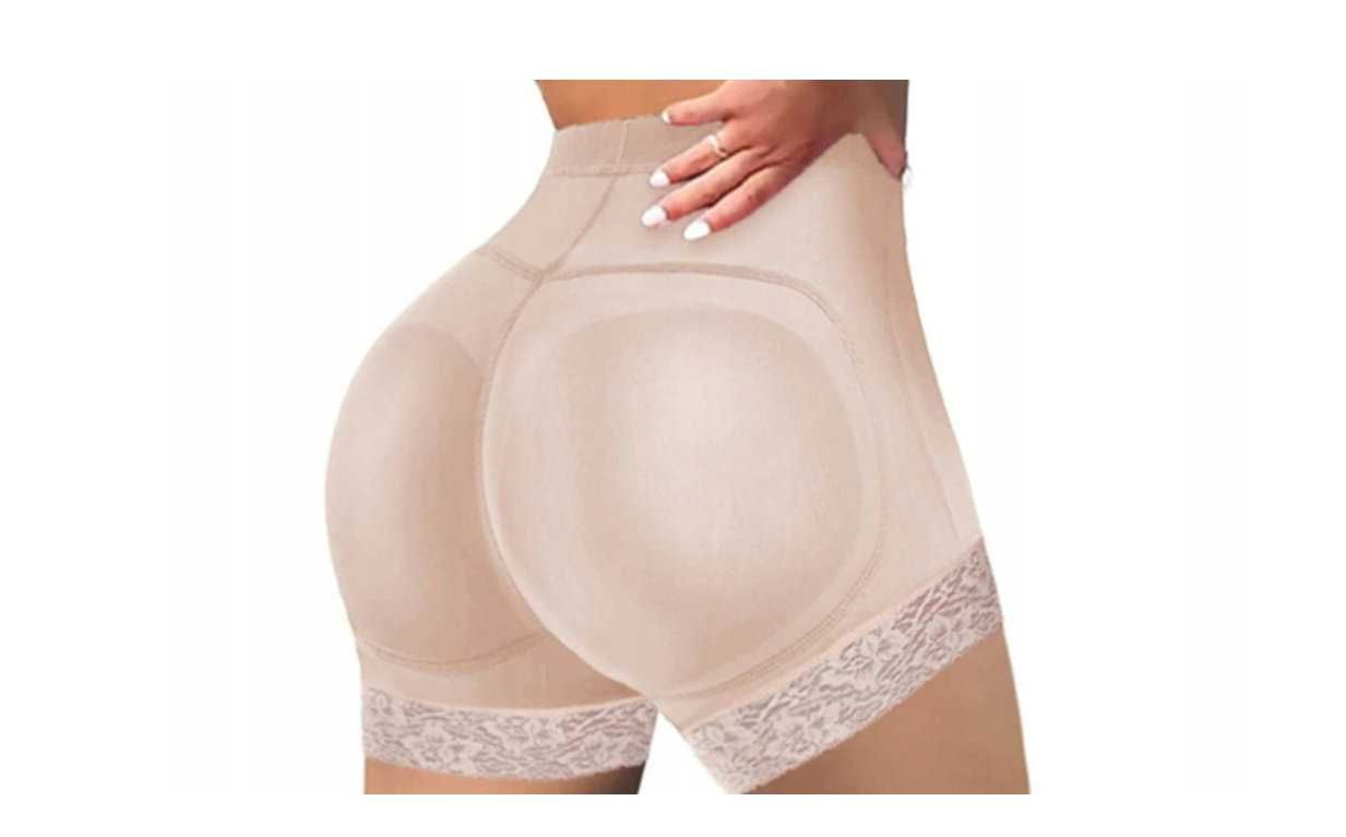 Figi Majtki modelujące i powiększające pośladki BEŻOWE r. 3XL