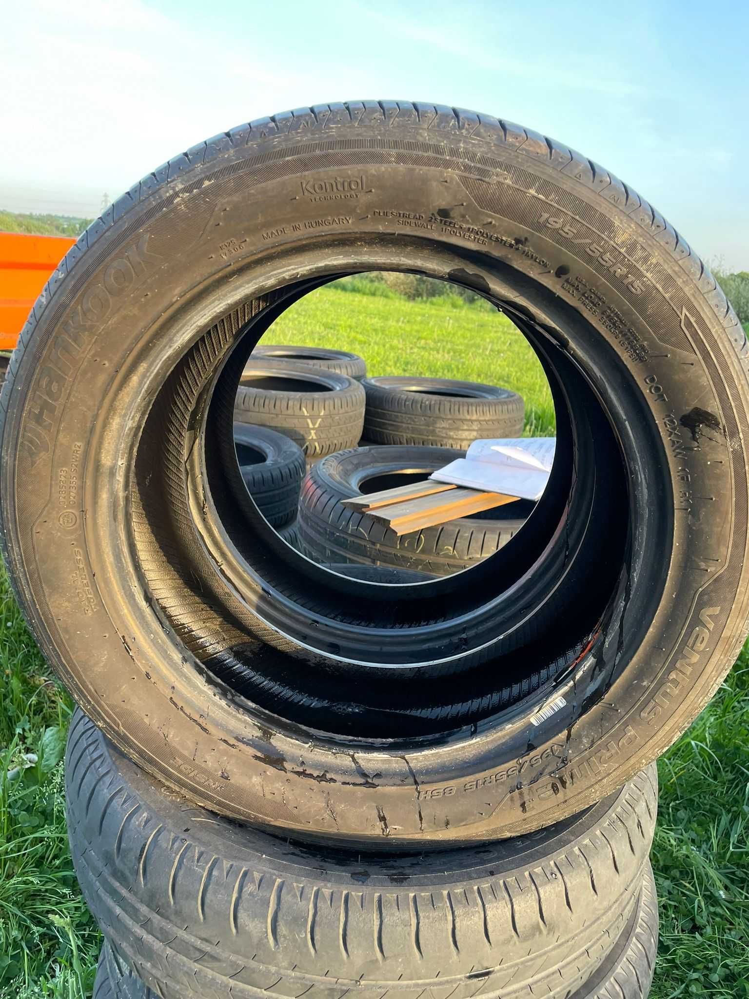 195/55 R 15 Hankook Ventus Prime 8mm 2szt. RANT OCHRONNY NA FELGI !