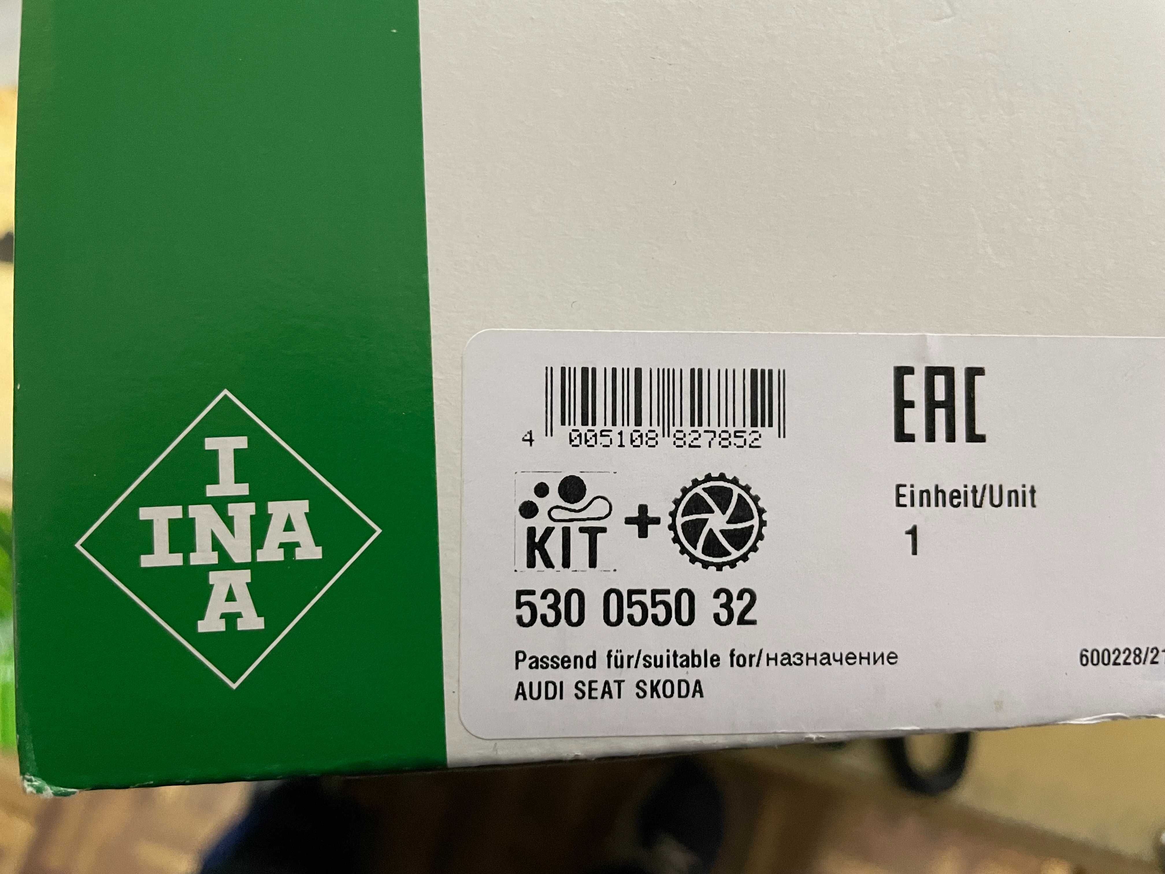 Kit distribuição completo com bomba de agua INA VAG 2003 a 2018