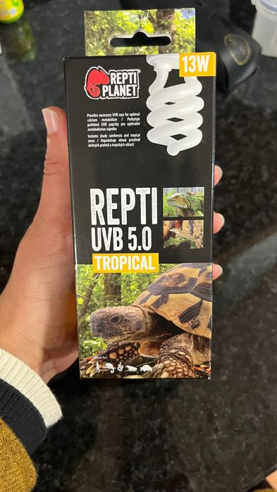 Lâmpada UBV + cálcio + d3 para réptil