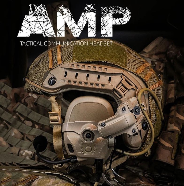 Активні навушники військові‼️ Гарнітура FMA AMP Ops-Core Койот