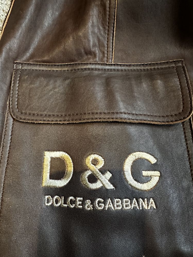 Kurtka skórzana Dolce&Gabbana