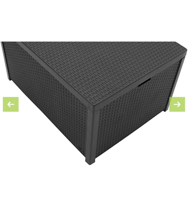 Stolik ogrodowy ze schowkiem ARICA 79x59x42 cm - grafit