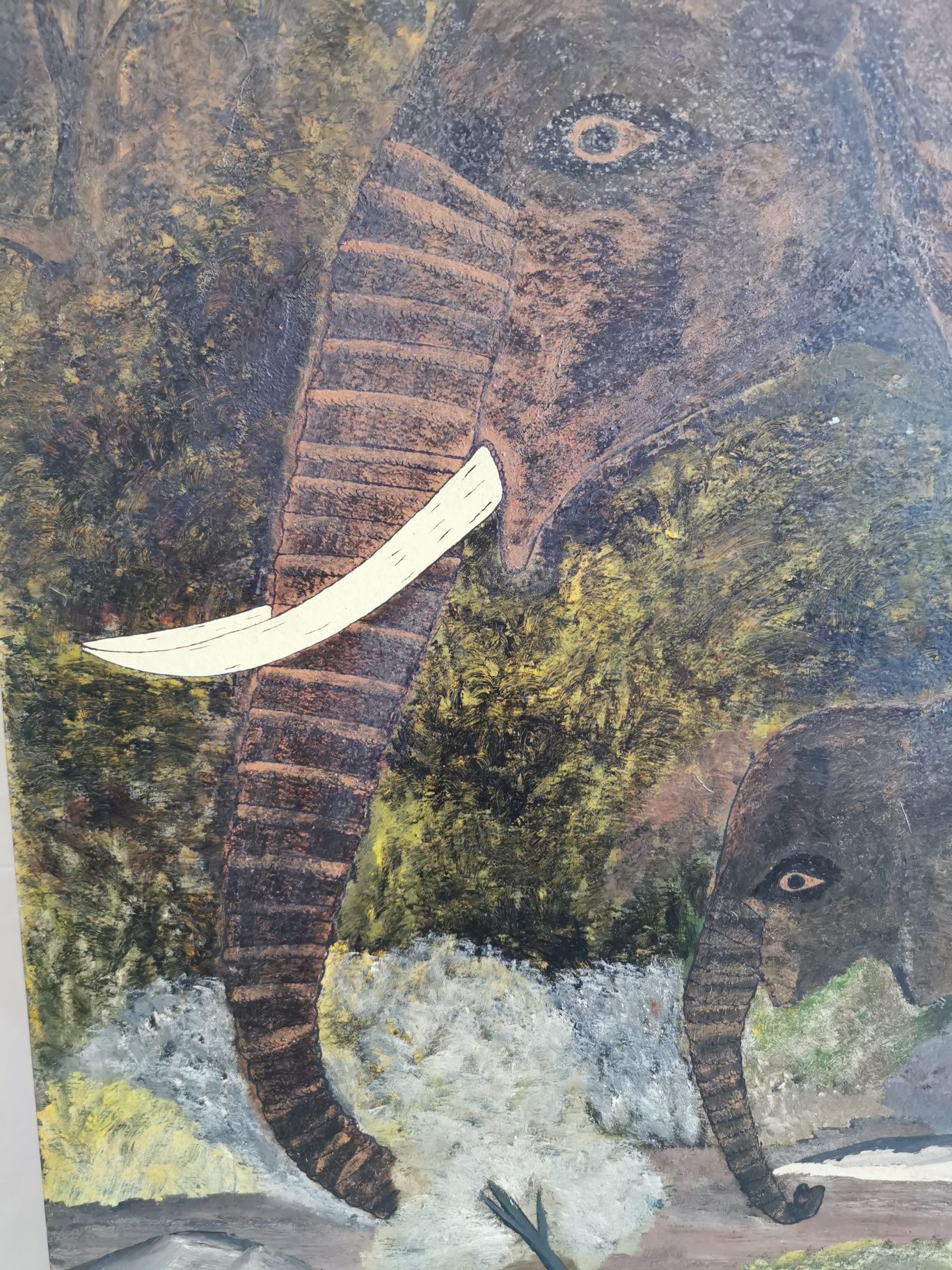 Quadro original com elefantes 2