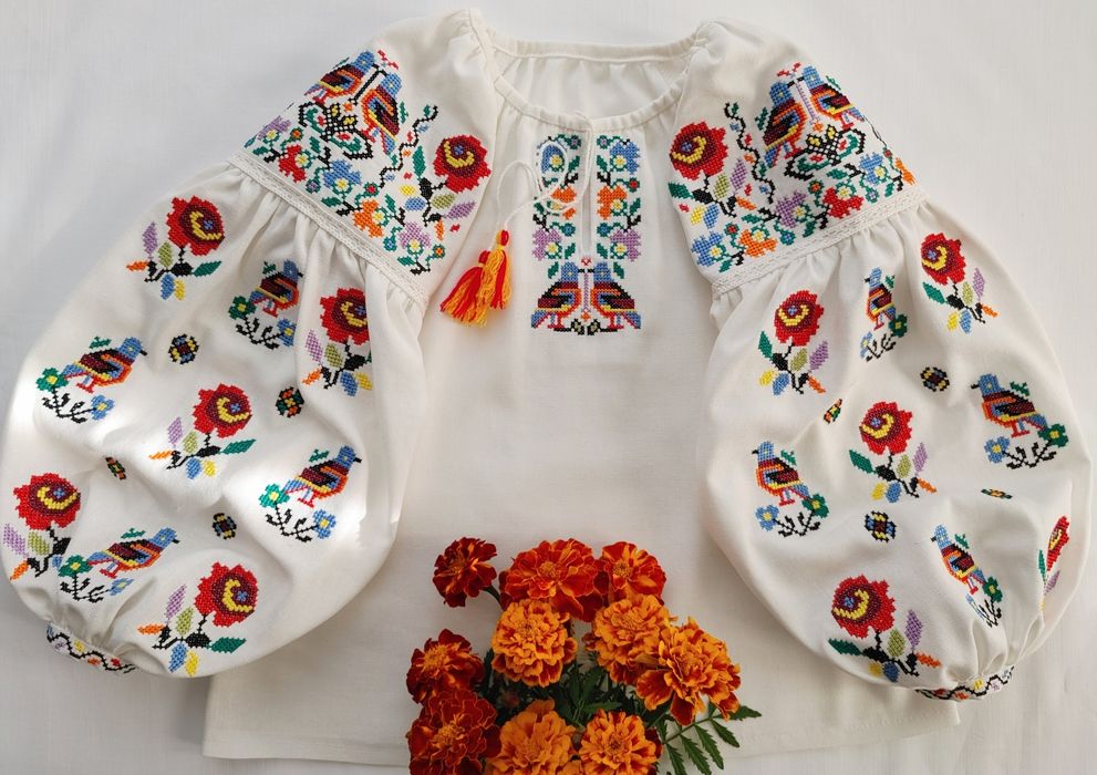 104 - 146 см Вишита сорочка на дівчинку вишиванка