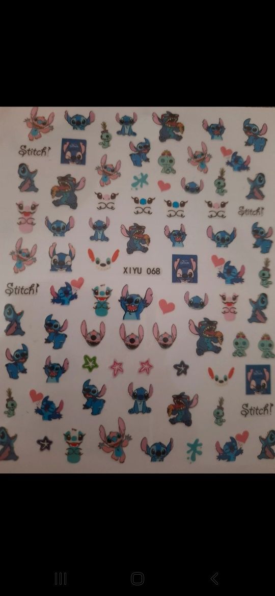 Naklejki na paznokcie stitch