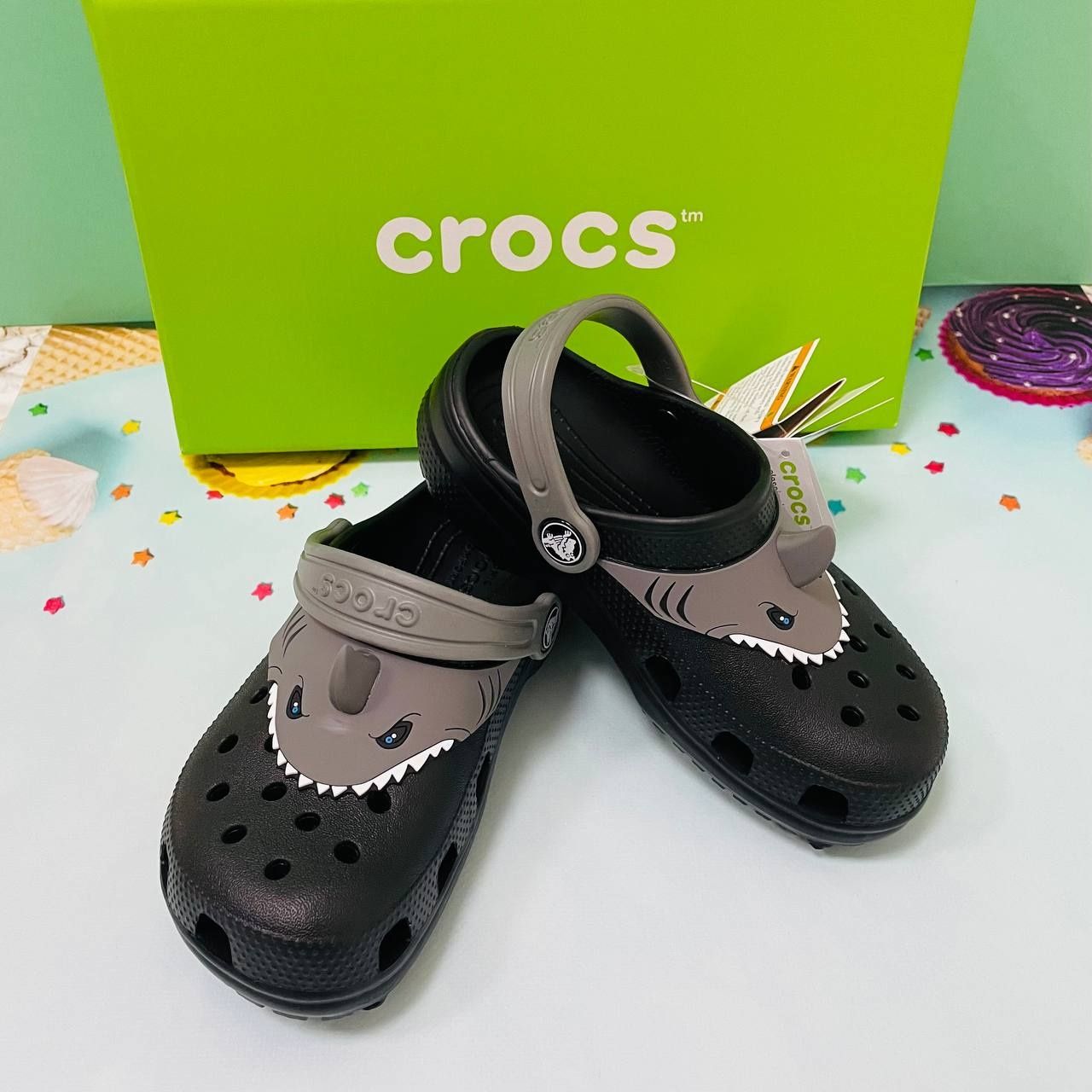 Сабо крокс Crocs для мальчиков Classic I Am Shark Clog