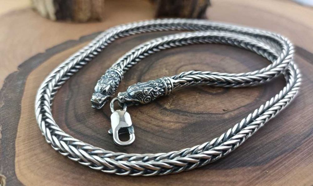 Срібний чоловічий ланцюг Колос . Мужская, женская серебряная цепочка