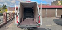 Zabudowa busa, paki Mercedes Sprinter sklejka, plastik podłoga, boki