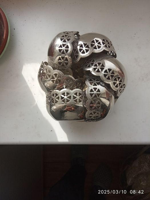 Подстаканник с блюдцем из нержавейки